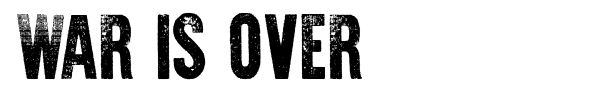 War is Over font preview